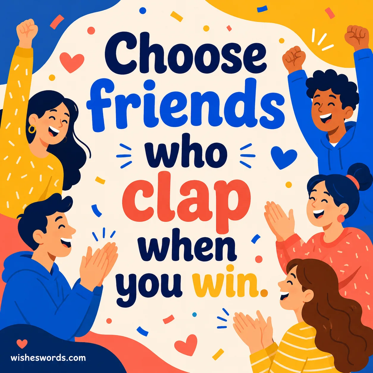 Choose friends who support and celebrate your success
