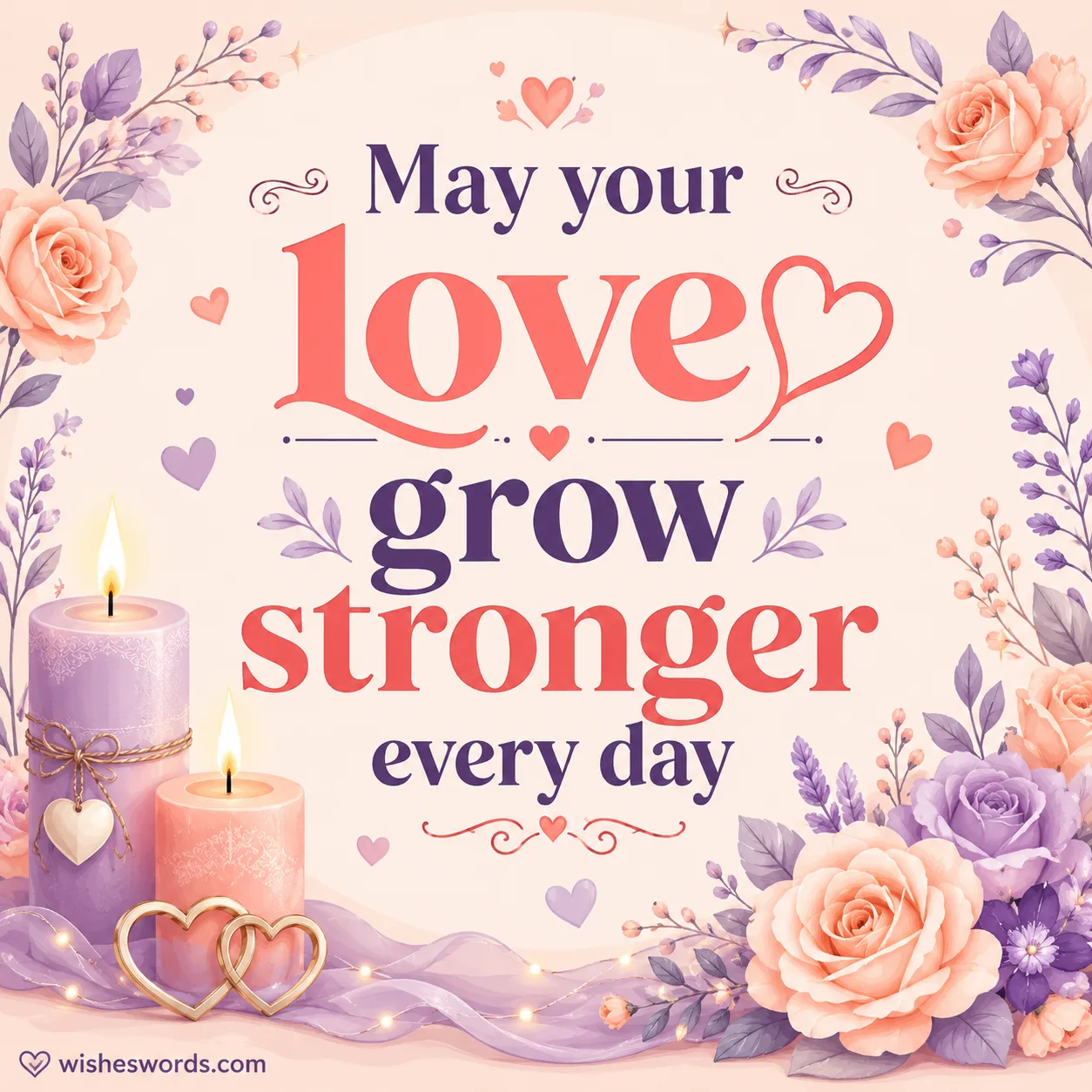 May your love grow stronger every day