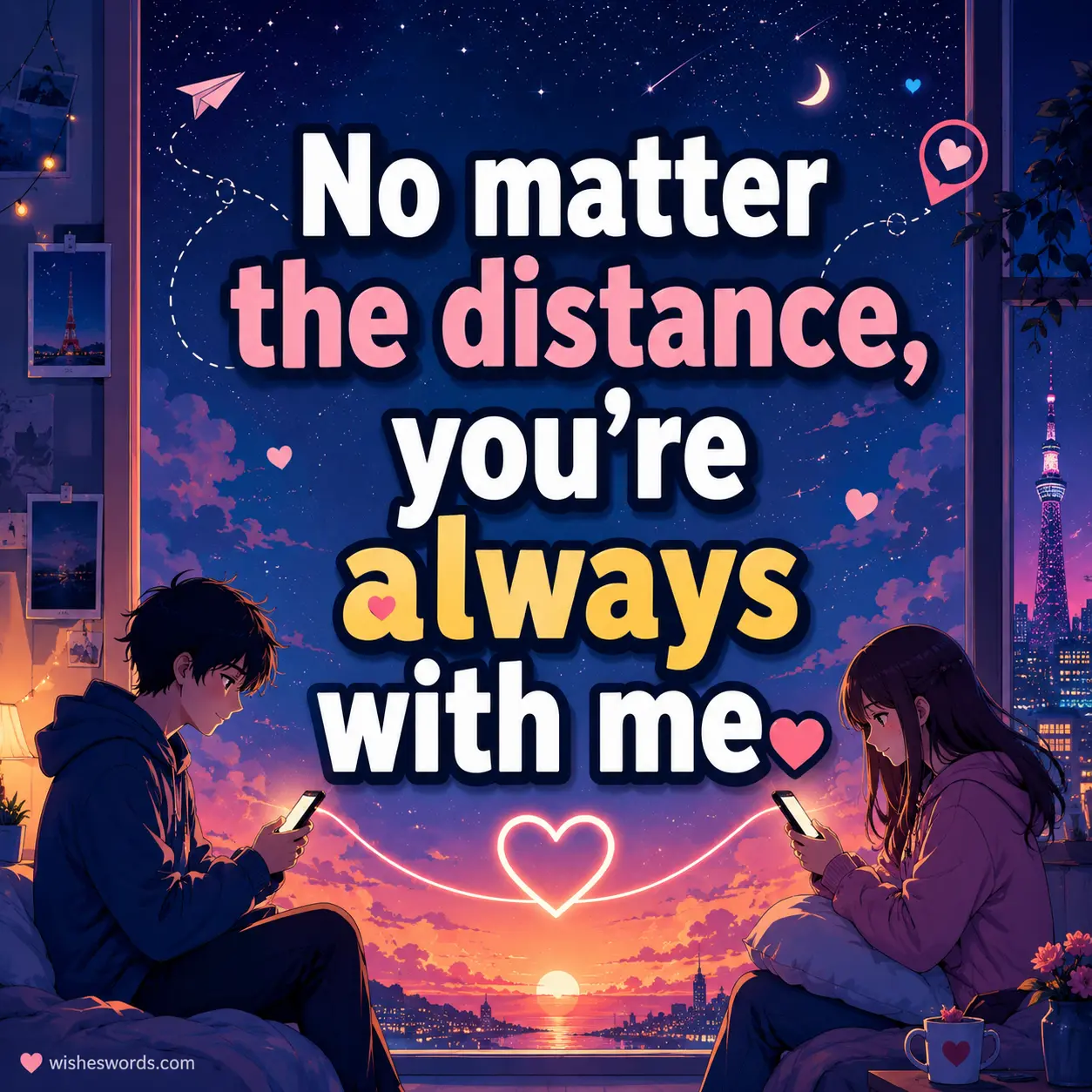 No matter the distance, you're always with me