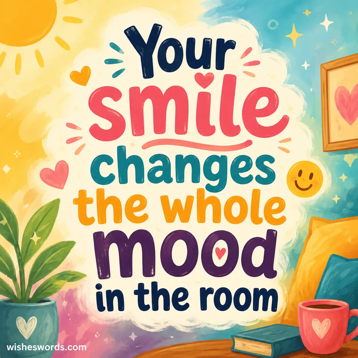 Your smile changes the whole mood in the room