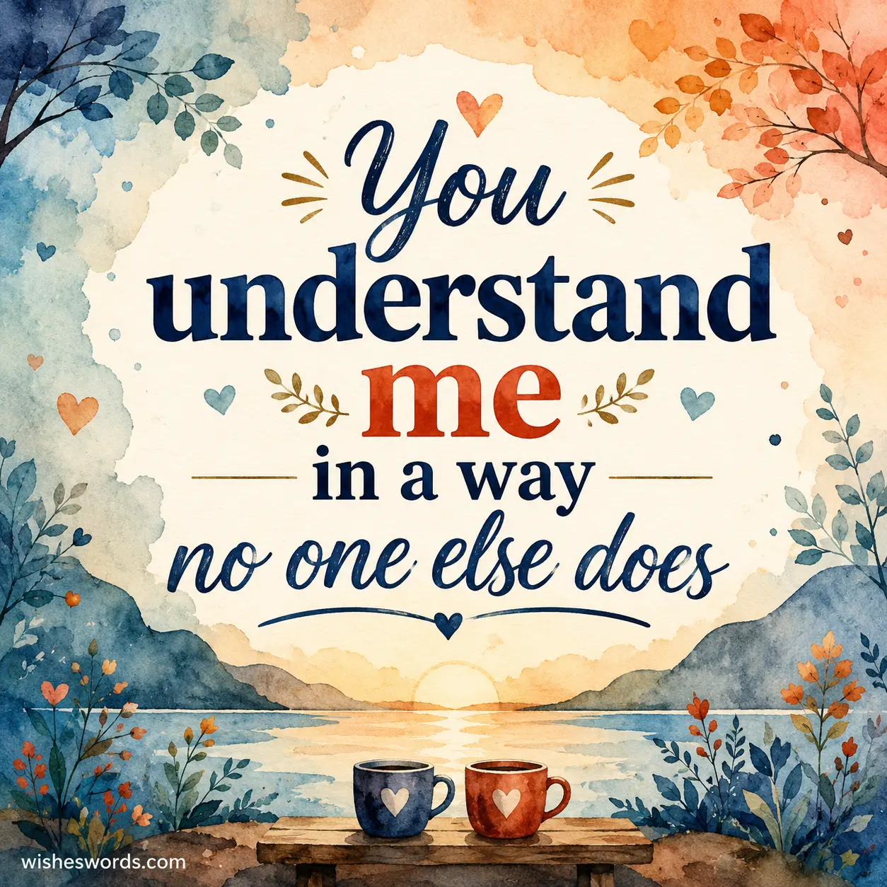 You understand me in a way no one else does