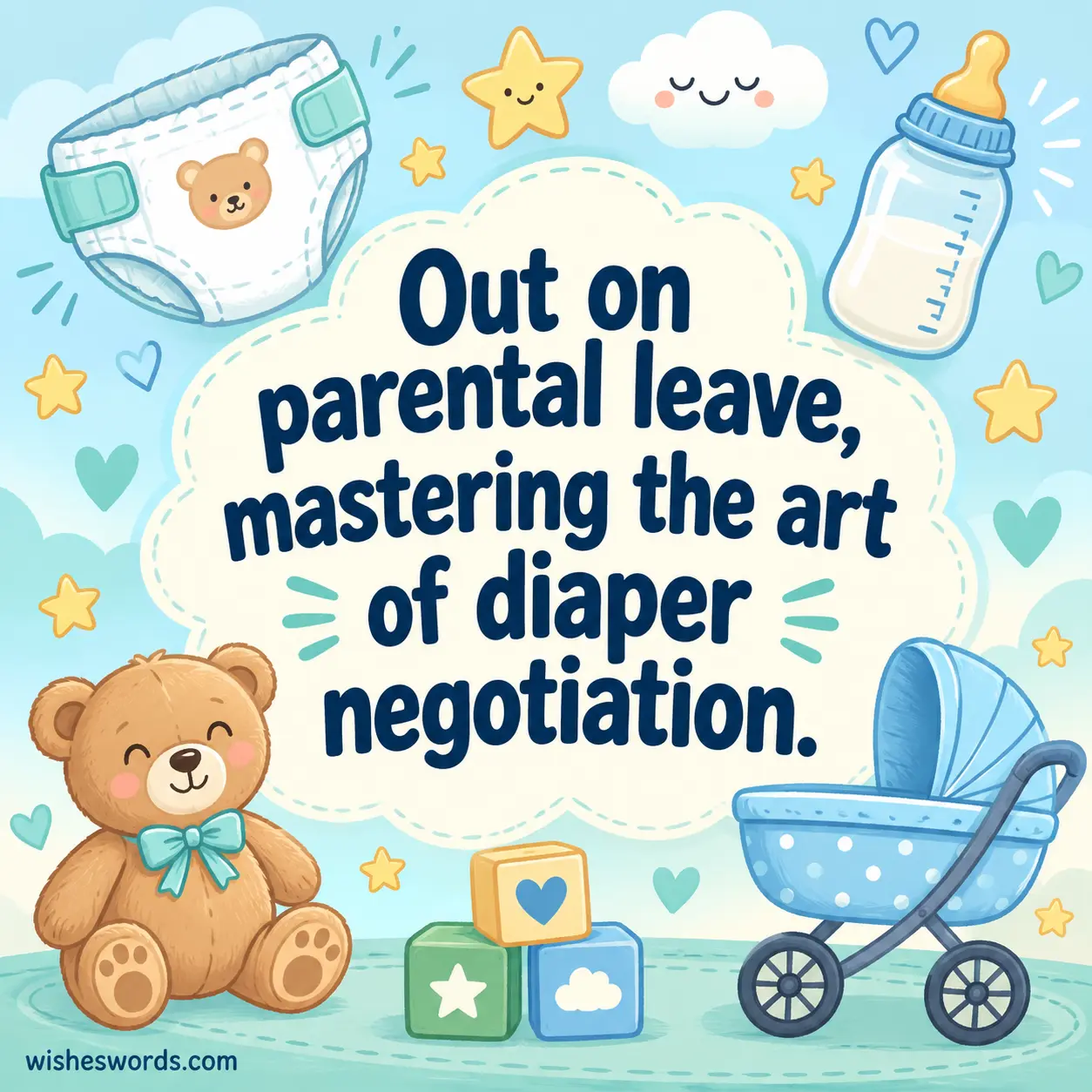 Out on parental leave, mastering the art of diaper negotiation.