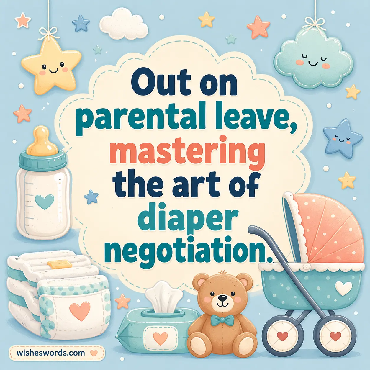 Out on parental leave, mastering the art of diaper negotiation.