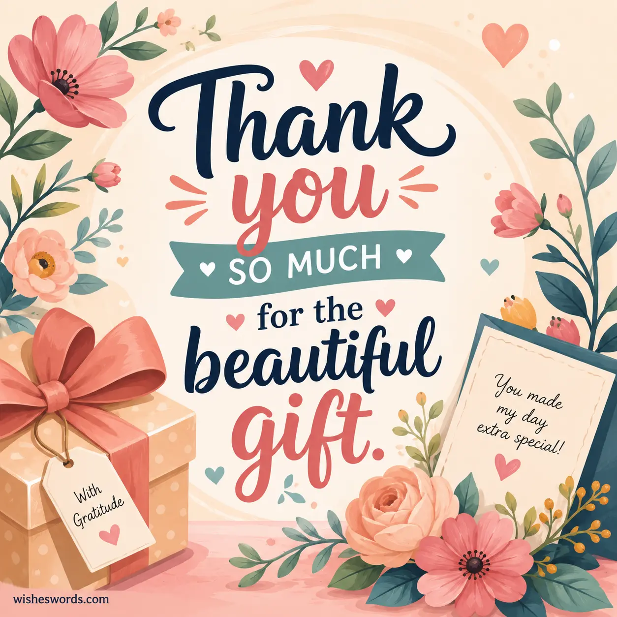 Thank you so much for the beautiful gift.