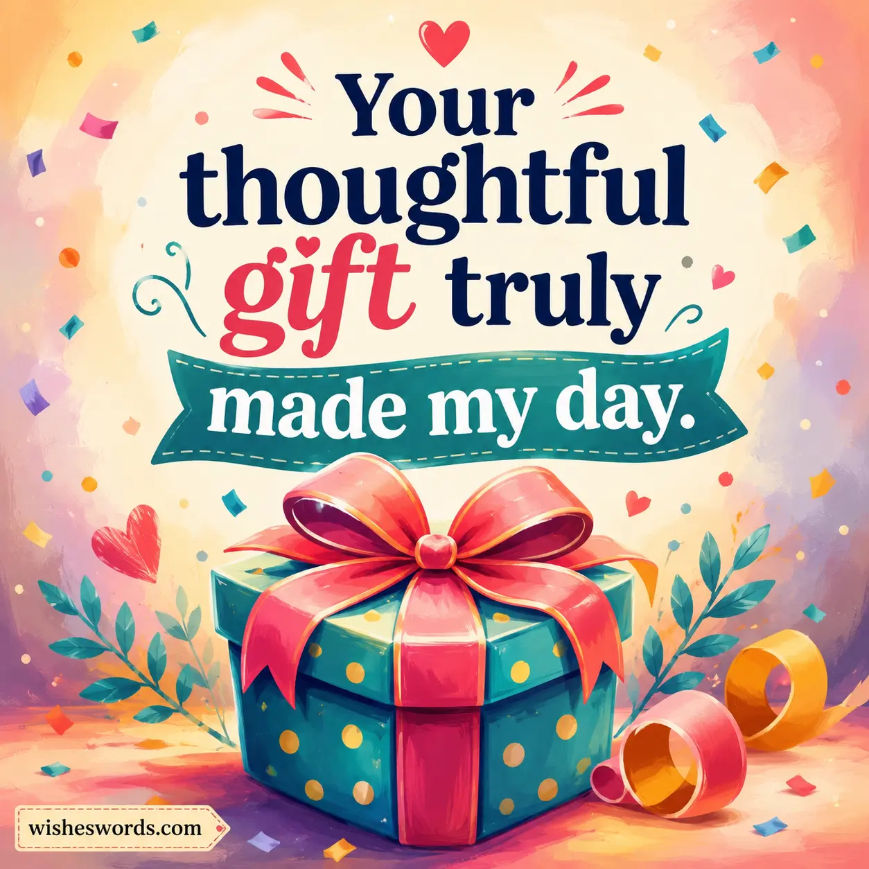 Your thoughtful gift truly made my day.